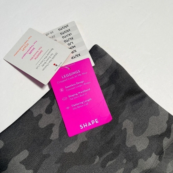 Spanx New $68 Look At Me Now Cropped Seamless Leggings Small Sage Camo - Picture 4 of 8